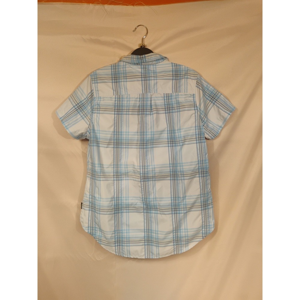 Eddie Bauer Shirt Womens Medium M Blue Plaid Adventurer Shirt Button Up Dry - Picture 6 of 11